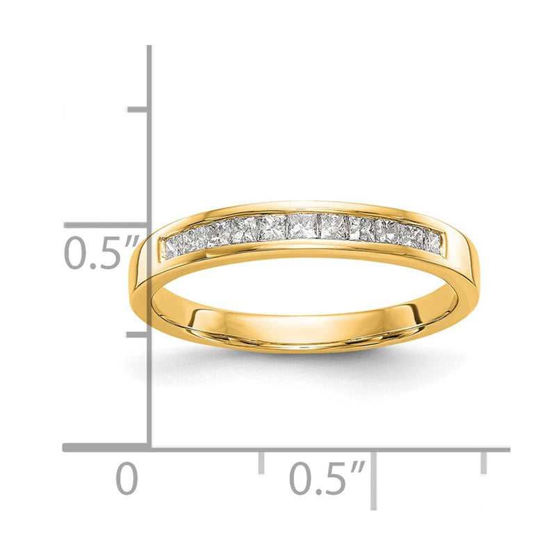 14K Yellow Gold Diamond Wedding Band Ring