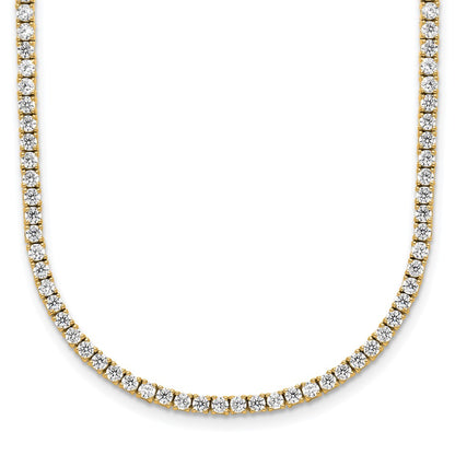 14K White Gold 5 carat Lab Grown Diamond VS/SI+ G+ Adjustable to 26 Inch Tennis Bolo Necklace