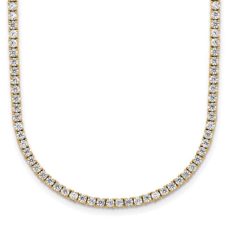 14K White Gold 5 carat Lab Grown Diamond VS/SI+ G+ Adjustable to 26 Inch Tennis Bolo Necklace