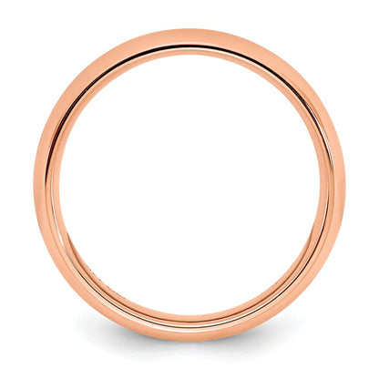 14KR Rose Gold 3mm Standard Comfort Fit Wedding Band Ring