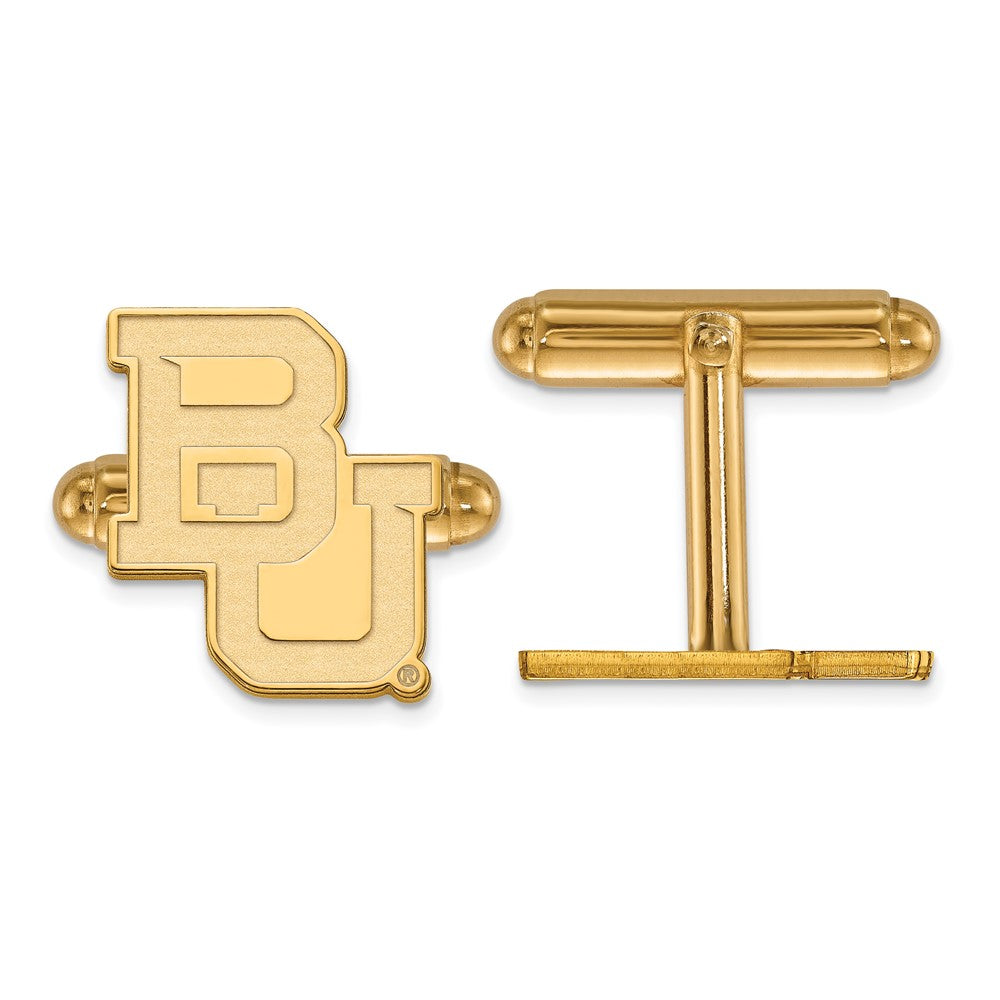 14K Yellow Gold Gold LogoArt Baylor University Bears Cuff Links