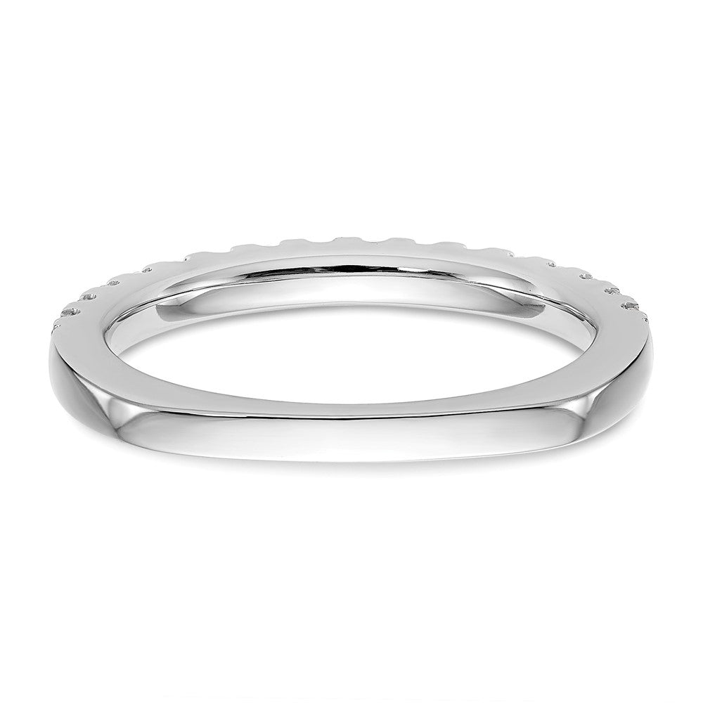 True Origin 14K White Gold 3/8 carat Lab Grown Diamond VS+ F+ Complete Wedding Band Ring