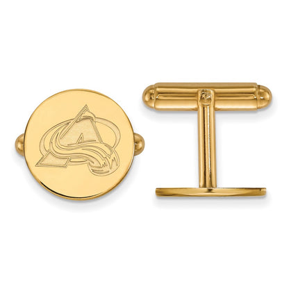 14K Yellow Gold Gold NHL LogoArt Colorado Avalanche Cuff Links
