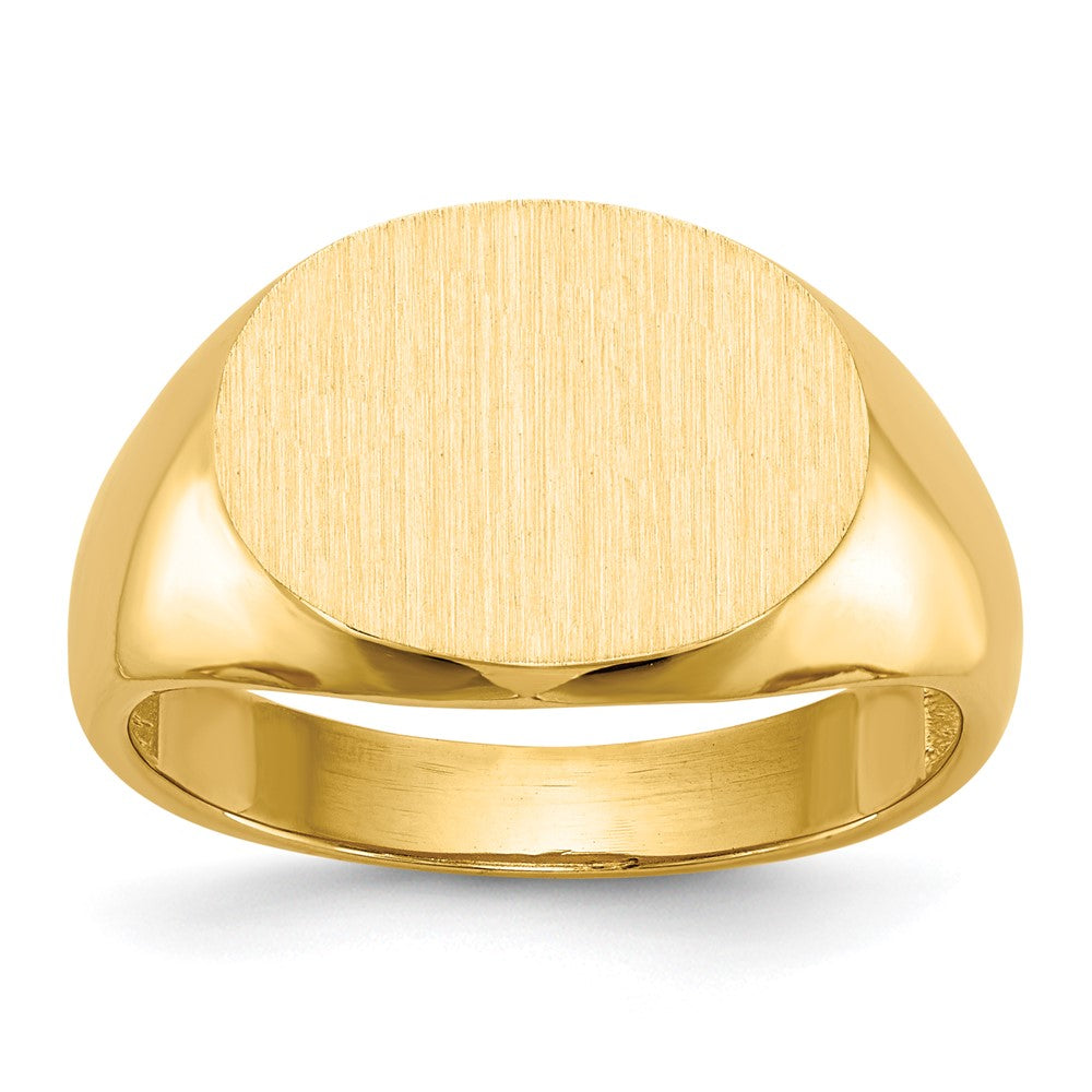 10K Yellow Gold 16.0x12.0mm Open Back Mens Signet Ring