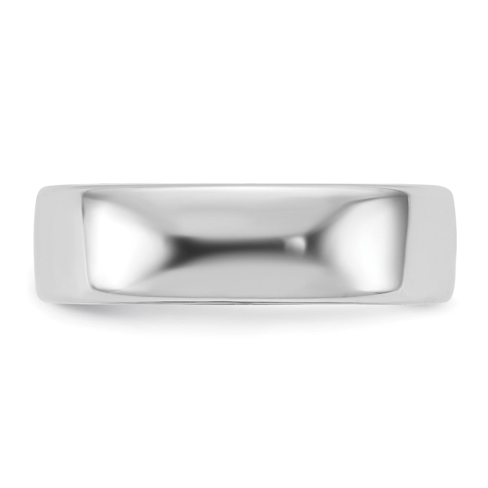14k White Gold 6mm European Comfort Fit Wedding Band Ring
