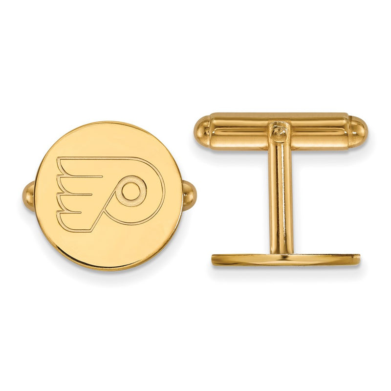 14K Yellow Gold Gold NHL LogoArt Philadelphia Flyers Cuff Links