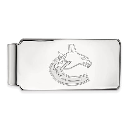 14K White Gold NHL LogoArt Vancouver Canucks Money Clip