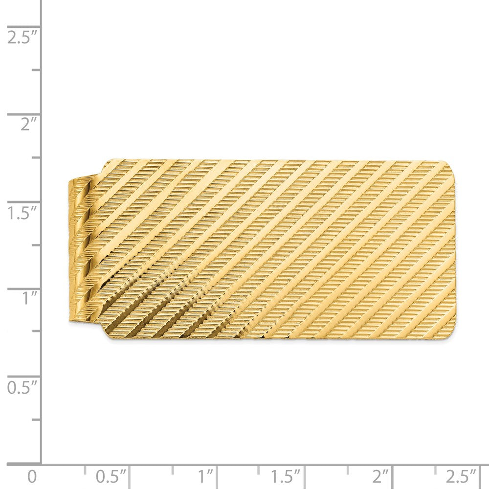 14K Yellow Gold Men's Textured Money Clip