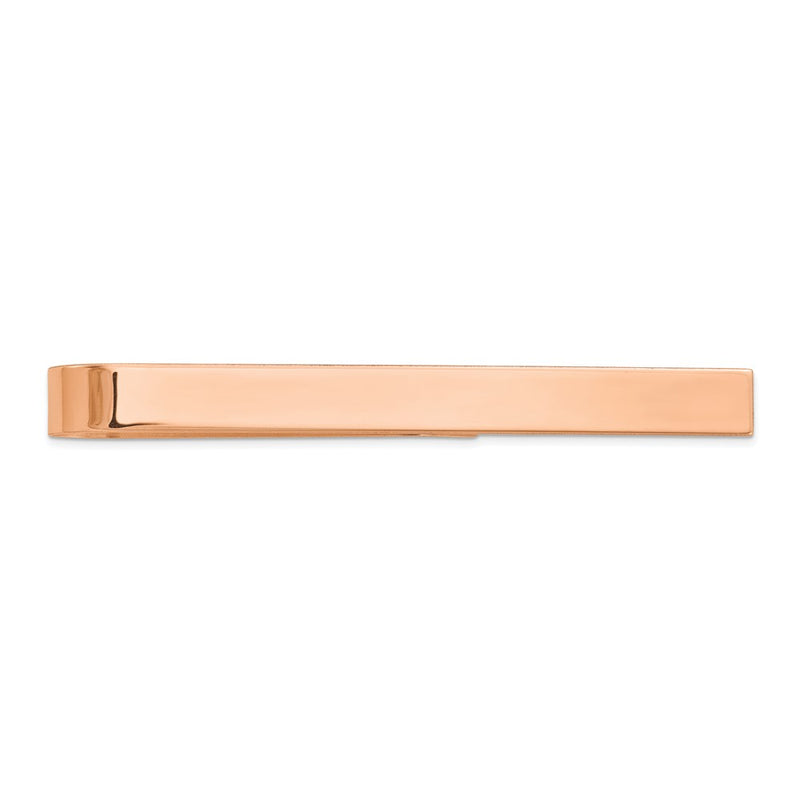 14K Rose Gold Polished Tie Bar
