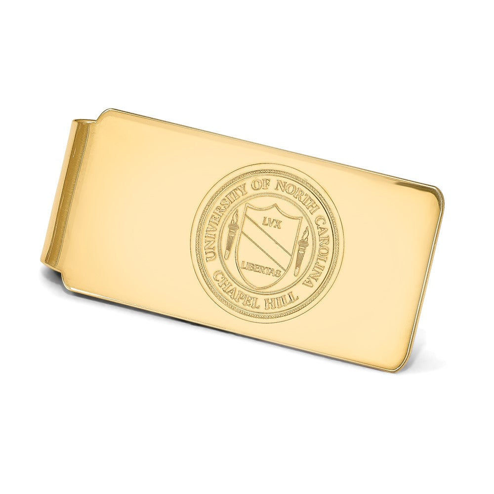 14K Yellow Gold Gold LogoArt University of North Carolina Crest Money Clip