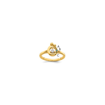14K White Gold Real Diamond Band