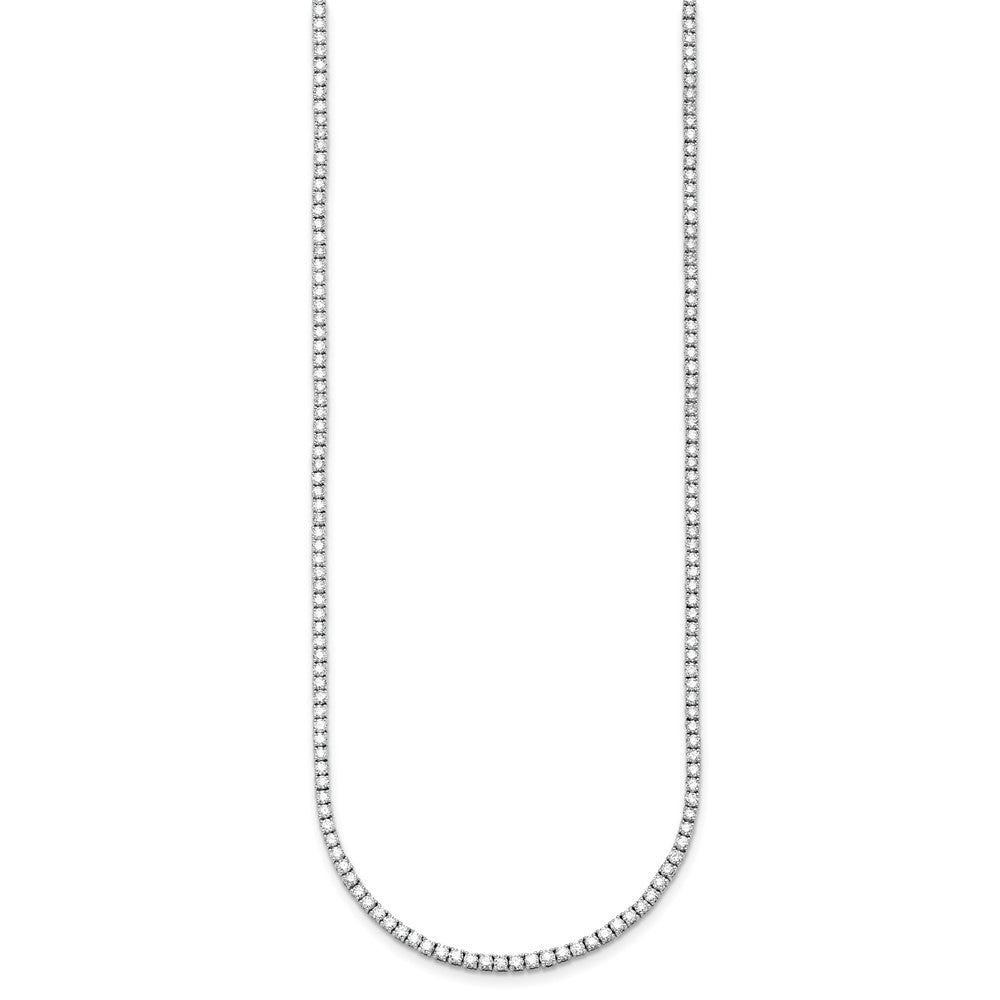 14K White Gold 6 carat Lab Grown Diamond VS/SI+ G+ Complete 16 Inch Graduated Tennis Necklace