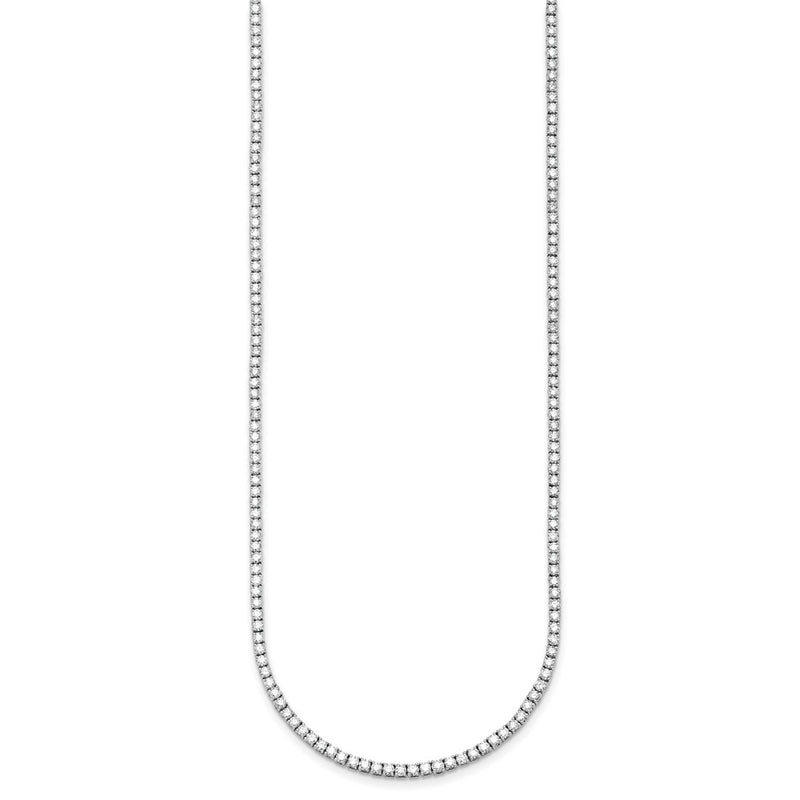 14K White Gold 6 carat Lab Grown Diamond VS/SI+ G+ Complete 16 Inch Graduated Tennis Necklace