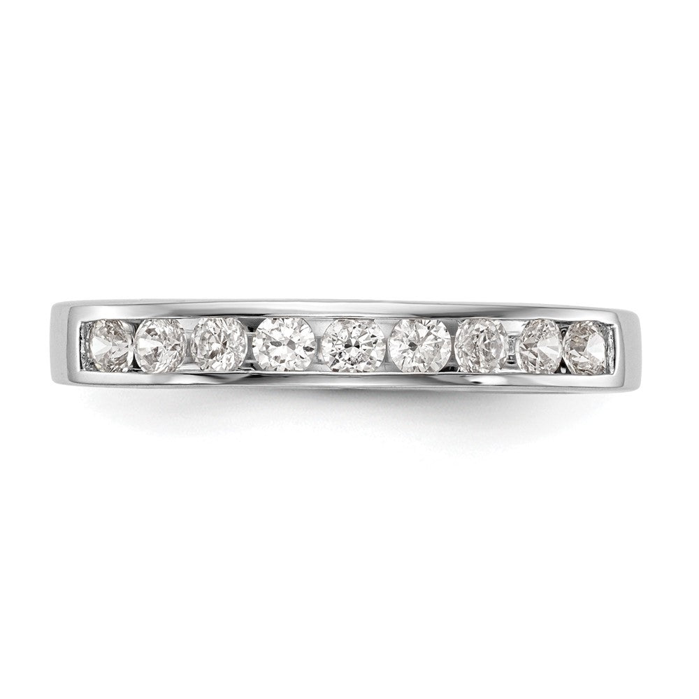 14K White Gold 1/2 carat Lab Grown Diamond VS/SI+ G+ Complete Wedding Band Ring