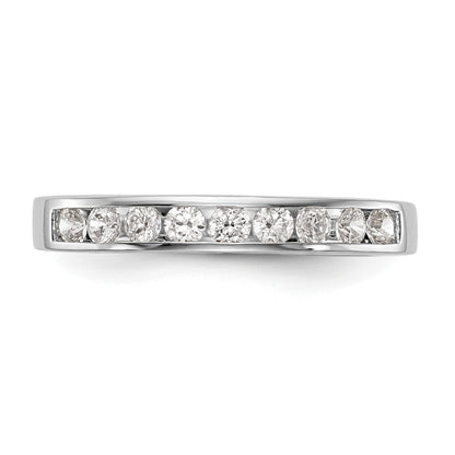 14K White Gold 1/2 carat Lab Grown Diamond VS/SI+ G+ Complete Wedding Band Ring