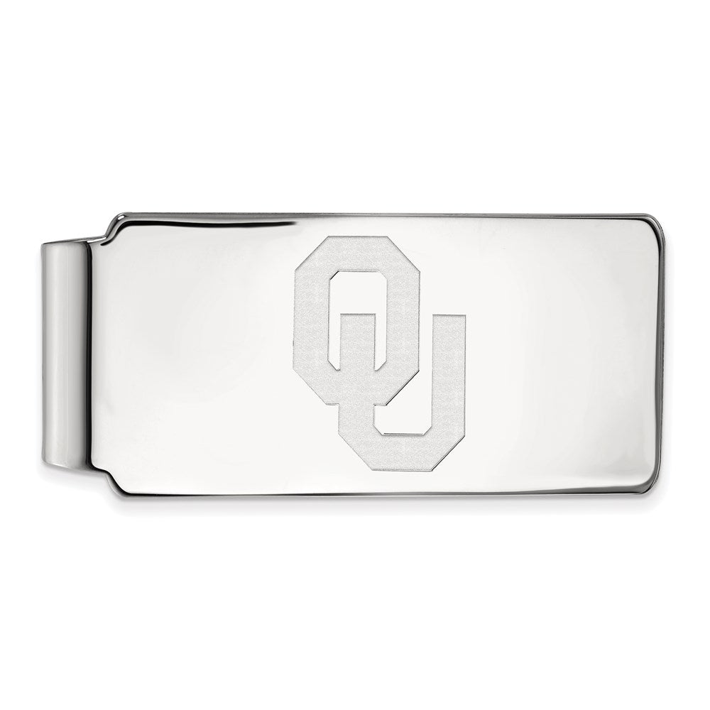 14K White Gold LogoArt University of Oklahoma O-U Money Clip