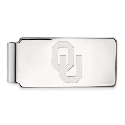 14K White Gold LogoArt University of Oklahoma O-U Money Clip