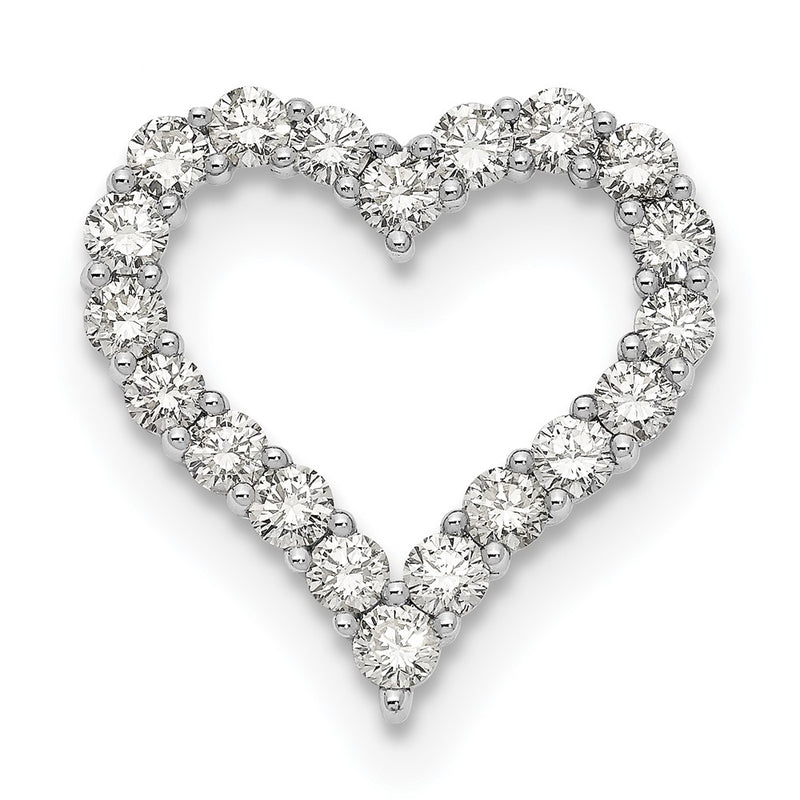 14K White Gold Certified Gold Lab Grown Diamond VS DEF Heart Pendant