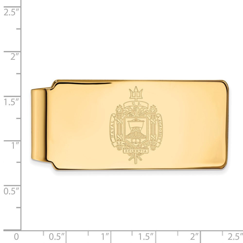 10K Yellow Gold Gold LogoArt US Naval Academy Crest Money Clip