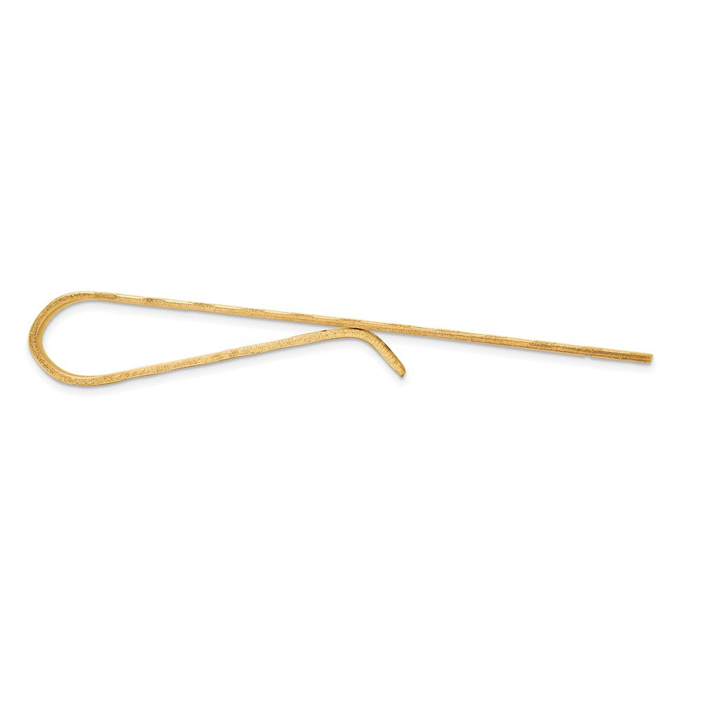 14K Yellow Gold Textured Tie Bar