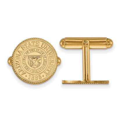 14K Yellow Gold Gold LogoArt Arizona State University Crest Cuff Links
