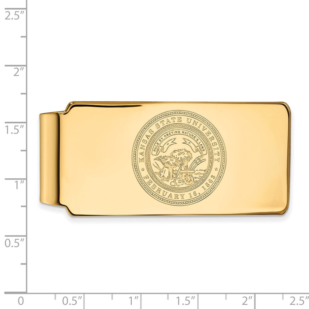 10K Yellow Gold Gold LogoArt Kansas State University Crest Money Clip