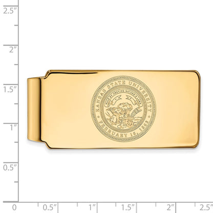 10K Yellow Gold Gold LogoArt Kansas State University Crest Money Clip