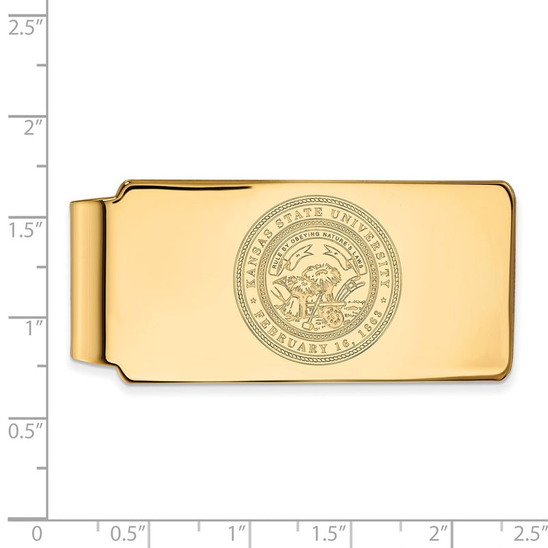 10K Yellow Gold Gold LogoArt Kansas State University Crest Money Clip