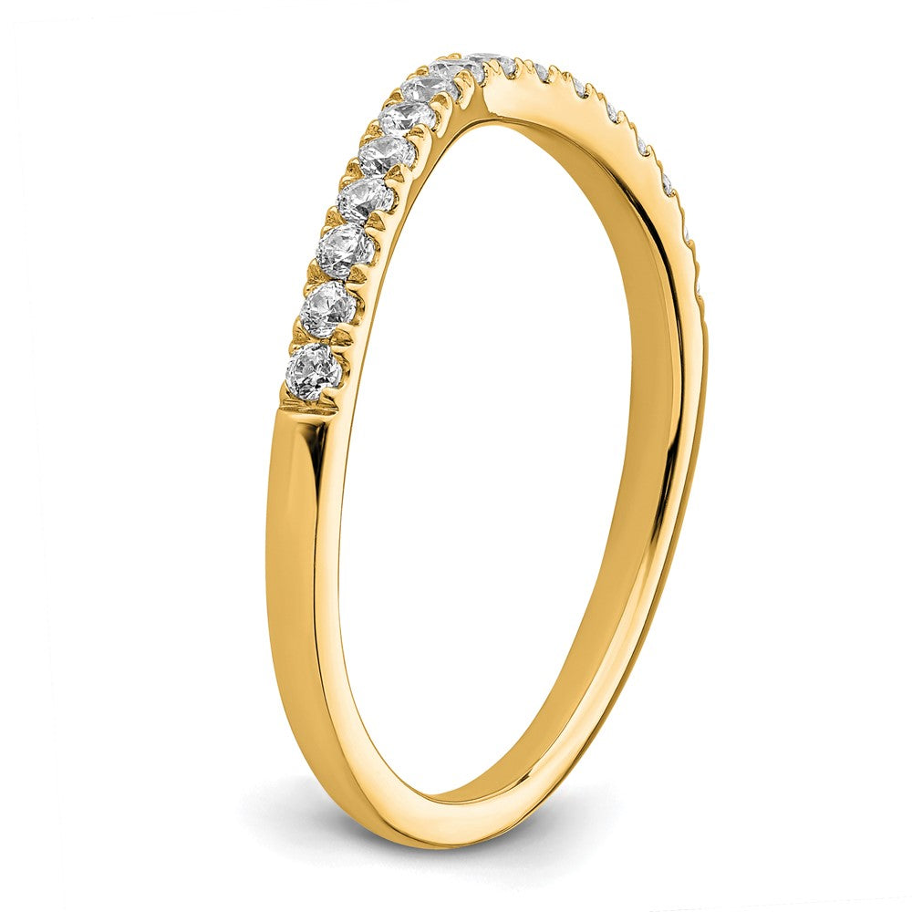 True Origin 14K Yellow Gold 1/2 carat Lab Grown Diamond VS+ F+ Set of Two Complete Wedding Band Rings