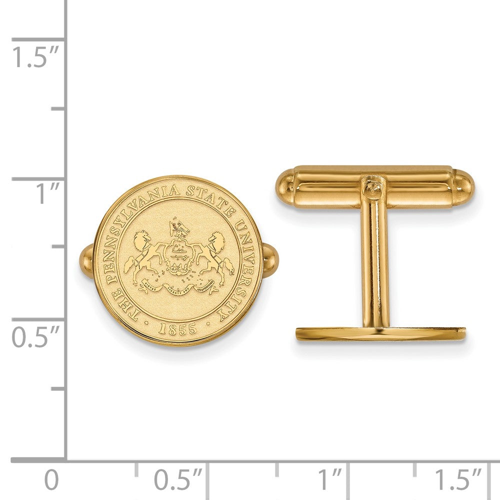 14K Yellow Gold Gold LogoArt Penn State University Crest Cuff Links