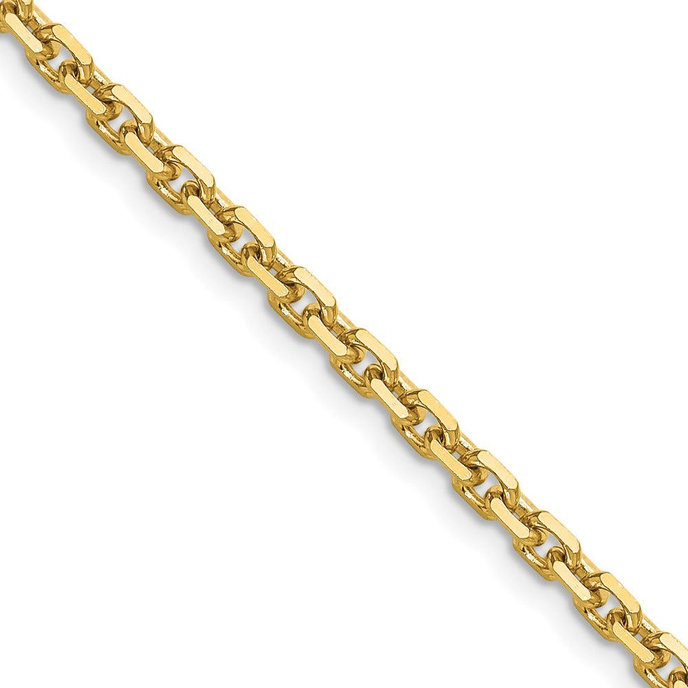 14K Yellow Gold 3.25mm D/C French Link 30 Inch Chain