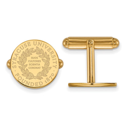 14K Yellow Gold Gold LogoArt Syracuse University Crest Cuff Links