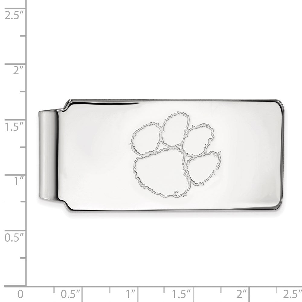 10K White Gold LogoArt Clemson University Tiger Paw Money Clip