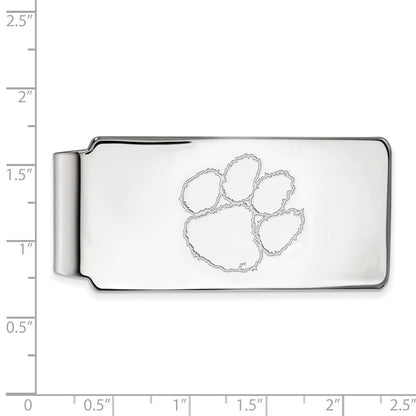 10K White Gold LogoArt Clemson University Tiger Paw Money Clip