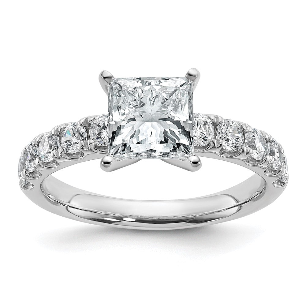 14K White Gold 5ct Princess VS DEF IGI Cert Lab Grown Dia Solitaire Ring