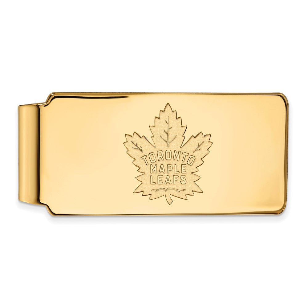 14K Yellow Gold Gold NHL LogoArt Toronto Maple Leafs Money Clip