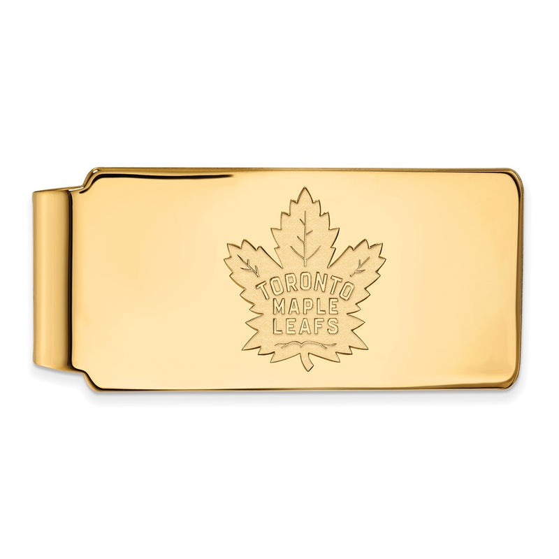 14K Yellow Gold Gold NHL LogoArt Toronto Maple Leafs Money Clip