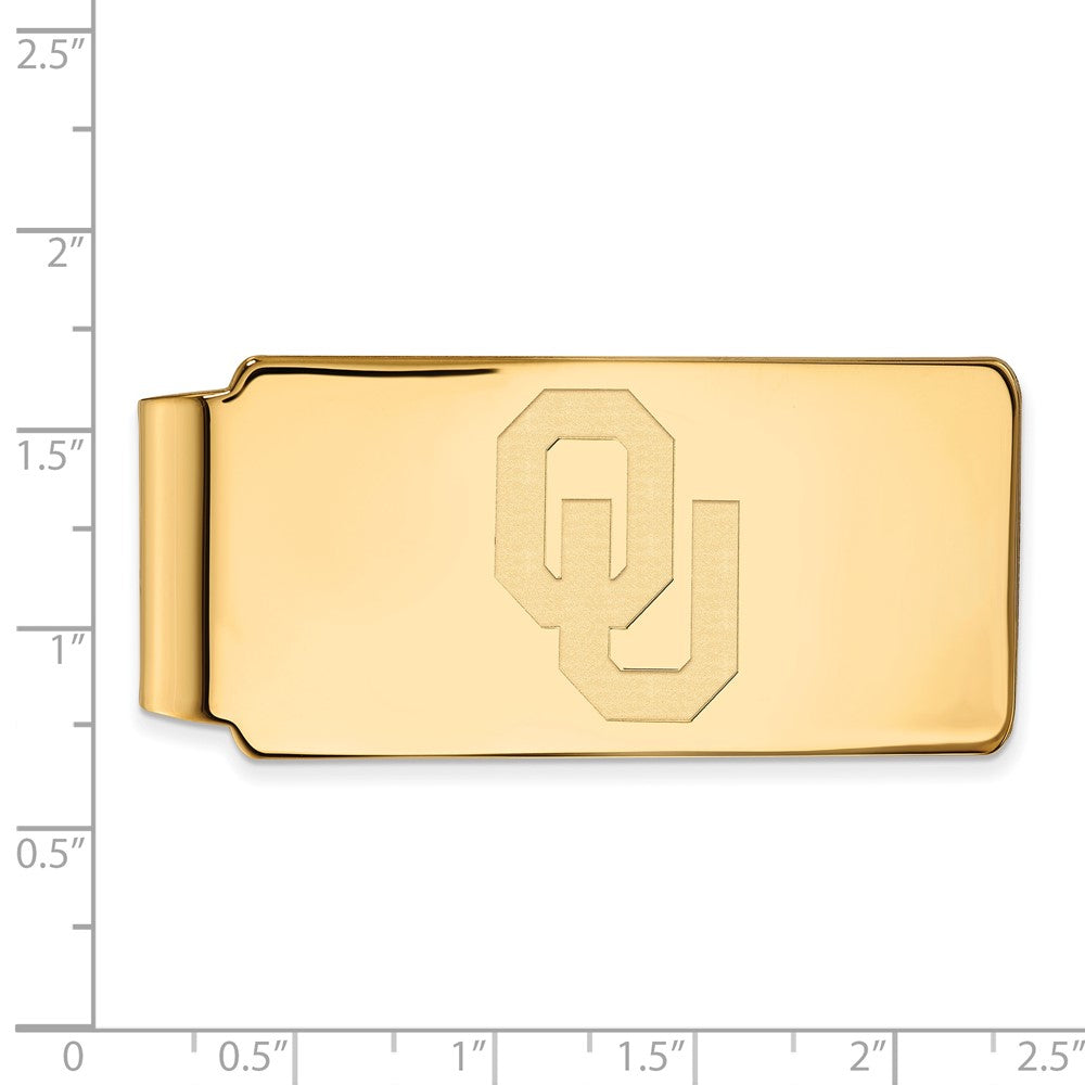 14K Yellow Gold Gold LogoArt University of Oklahoma O-U Money Clip