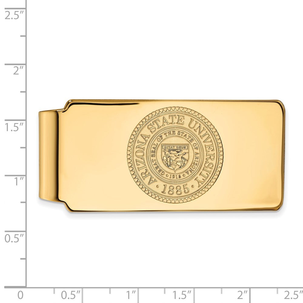 14K Yellow Gold Gold LogoArt Arizona State University Crest Money Clip