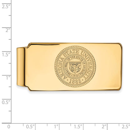 14K Yellow Gold Gold LogoArt Arizona State University Crest Money Clip
