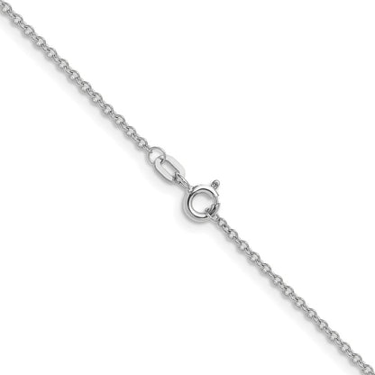 14K White Gold 1.5mm Cable Chain Necklace