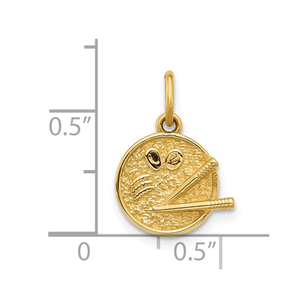 14K Yellow Gold Fancy Ramen Bowl Charm