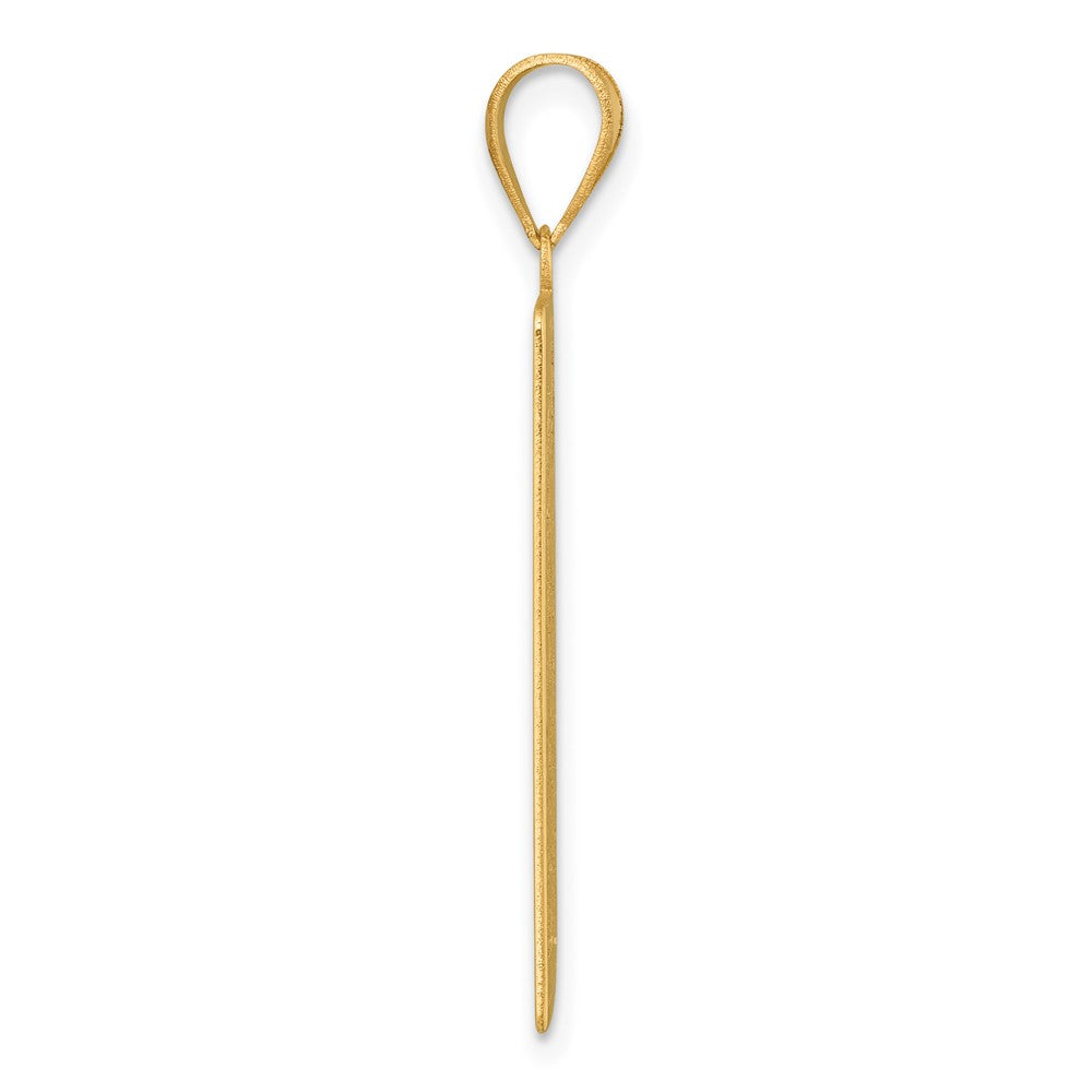 14K Yellow Gold Death Tarot Card Pendant