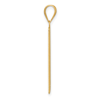 14K Yellow Gold Death Tarot Card Pendant