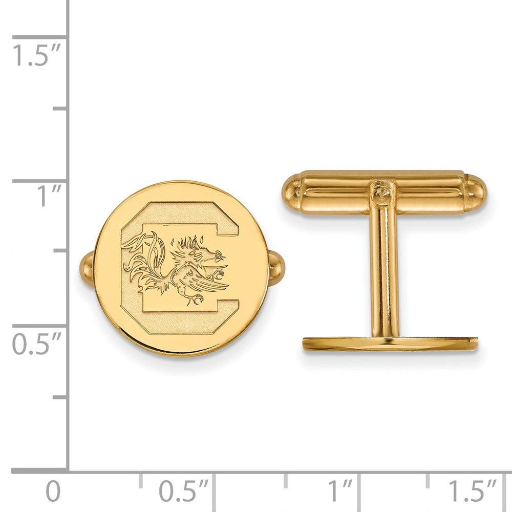 14K Yellow Gold Gold LogoArt University of South Carolina Cuff Links