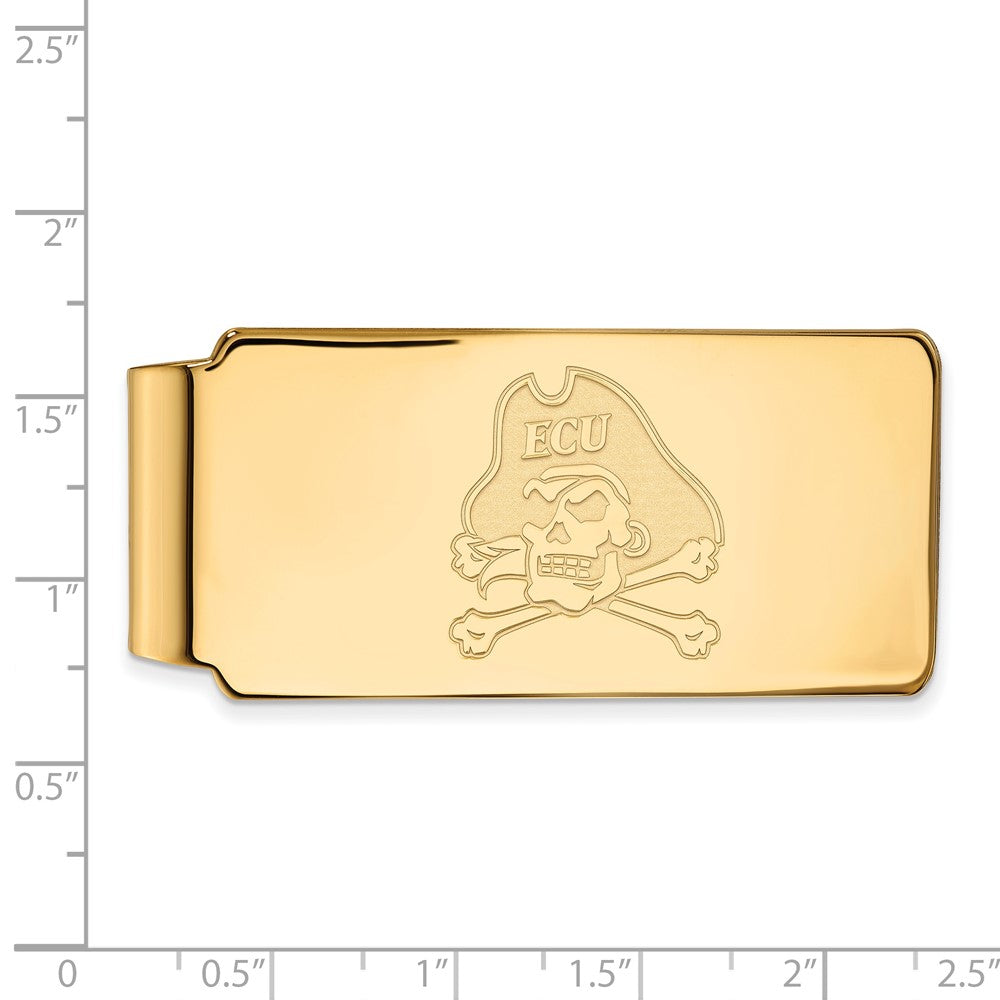 14K Yellow Gold Gold LogoArt East Carolina University Pirate Money Clip