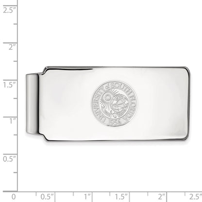 14K White Gold LogoArt University of South Florida Crest Money Clip