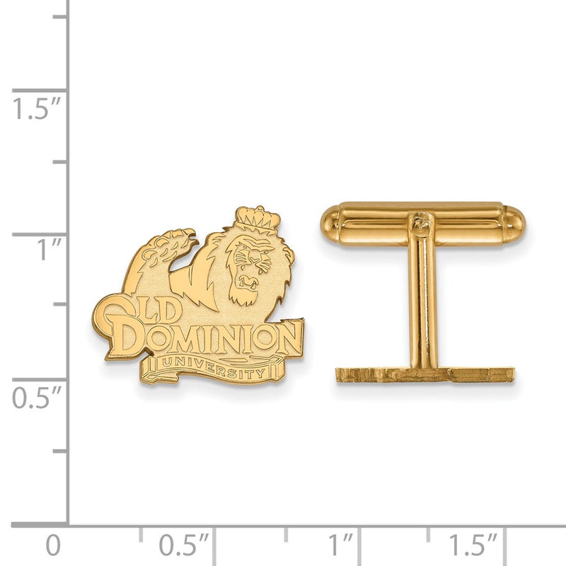 14K Yellow Gold Gold LogoArt Old Dominion University Cuff Links