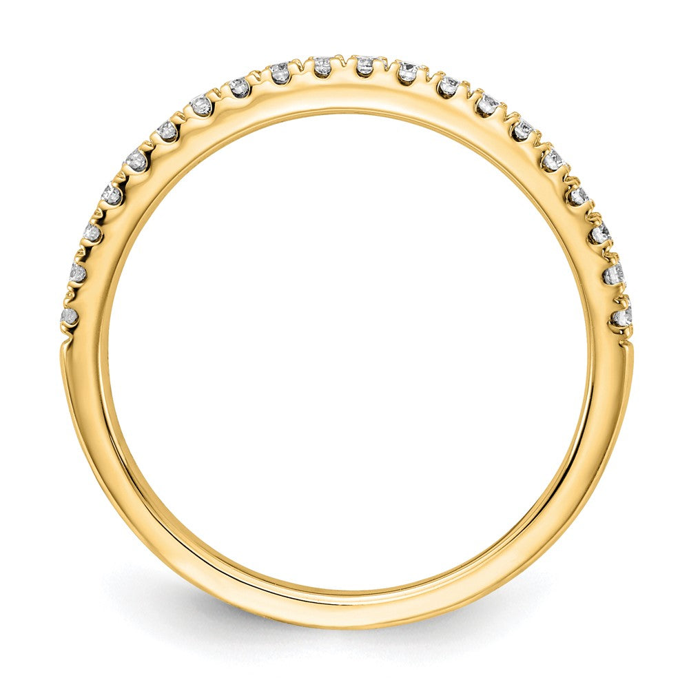 14K Yellow Gold 1/4 carat Lab Grown Diamond VS/SI+ G+ Complete Wedding Band Ring