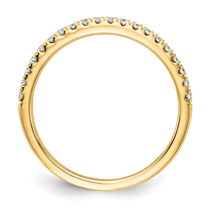 14K Yellow Gold 1/4 carat Lab Grown Diamond VS/SI+ G+ Complete Wedding Band Ring